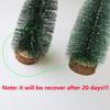 Bottle Brush Christmas Trees 5Sizes Mini Christmas Trees Small Christmas Trees Mini Pine Trees Desktop Miniature Christmas Trees with Snow and Wooden Base for Crafting Decorations (Plant Green) view 4