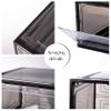 Attelite Large Clear Shoe Box Organizer,Plastic Stackable Shoe Storage Box with Magnetic Door, Large Clear Door Shoe Containers for Display Sneakers, Easy AssemblyBlack view 3