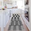 GRAPKS Grey Hallway Rug Runner, Long Carpet Runners for Entryway, Corridor, Kitchen Floor Non-Slip Mat 100cm/1.5m/2m/2.5m/300cm/350cm/4m/5m/6m Length (Size : 2.6 ft x 4.9 ft) view 2