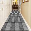 GRAPKS Grey Hallway Rug Runner, Long Carpet Runners for Entryway, Corridor, Kitchen Floor Non-Slip Mat 100cm/1.5m/2m/2.5m/300cm/350cm/4m/5m/6m Length (Size : 2.6 ft x 4.9 ft) view 4