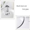 12" Tall Large Sturdy Handmade Glass Cloche Dome with Metal Base 11.4" H x 8" and 8" H x 5.5" in Set of 2 in Gold for Plant, Terrarium, Collectibles, Candle. Cloche Glass Dome, Bell Jar Display Case view 4