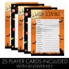 DISTINCTIVS Halloween Party Games  Word Scramble and Candy Match 2 Game Bundle, 25 Dual-Sided Cards for Kids, Adults, Classrooms, and Fall Events view 4