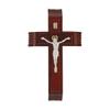 10" Dark Cherry Sick Call Crucifix with Museum Silver Plated Figure view 1