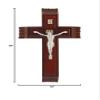 10" Dark Cherry Sick Call Crucifix with Museum Silver Plated Figure view 2