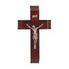 10" Dark Cherry Sick Call Crucifix with Gold Finished Pewter Figure view 1