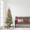 5 ft Pre-lit Potted Vancouver Pine Tree, 288 Tips, 70 UL Clear Incandescent Lights, Pine Cones, Berries view 2