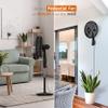 Comfort Zone Smart WiFi Oscillating Stand Fan, 18 inch, 3 Speed, Wall-Mountable, Voice Control, Full-Function Timer, Adjustable Stand up to 53 inches, Tri-Curve Technology to Reduce Noise, CZST180SBK view 3