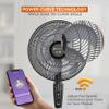 Comfort Zone Smart WiFi Oscillating Stand Fan, 18 inch, 3 Speed, Wall-Mountable, Voice Control, Full-Function Timer, Adjustable Stand up to 53 inches, Tri-Curve Technology to Reduce Noise, CZST180SBK view 4