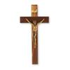 12" Walnut Crucifix with Museum Gold Figure view 1