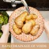 DECHOUS 2pcs Round Tray Handwoven Food Display Basket for Home Rustic Wall Safe for All Foods for Snacks Desserts Bread view 2