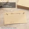 Creawoo Wooden Funeral Guest Book for Memorial Service Celebration of Life Decorations, Hardcover In Loving Memory Guestbook Set with White Pages, Included Share a Memory Cards, Table Sign, Pen (8.5") view 4