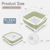 2.4 Gal(9L) Collapsible Dish Basin with Drain Plug, Space Saving Outdoor Multiuse Foldable Sink Tub, Dishpan, Kitchen Storage Tray for Camping, Vegetable Washing, RV (Green) view 2