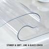Royhom Clear Table Protector 46 x 66 Inch- 2mm Thick Plastic Table Cover, Clear Table Cover Protector Rectangle, Waterproof PVC Desk Mat for Coffee Table, Writing Desk, Dining Room, Dresser view 3