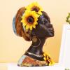 African Art Sculptures Modern African Women Statues Room Decor,Resin African Figurines Black African American Bust Statue,Suitable for Living Room Desktop Entrance Decor african decorations for home view 1