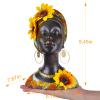 African Art Sculptures Modern African Women Statues Room Decor,Resin African Figurines Black African American Bust Statue,Suitable for Living Room Desktop Entrance Decor african decorations for home view 3