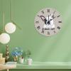 French Bulldog A Good Day Wall Clock 15in Dog Lovers Gift Wooden Wall Clock Whisper Quiet Arts and Crafts Birthday Gift Home Accessories for Mantel Study Room Homeschool Balcony view 4