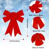 KIMOBER 12PCS Red Christmas Bows,Small PVC Velvet Christmas Wreath Bows for Xmas Tree Garland Party Decoration(6.3 x 5.5 Inches) view 2