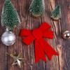 KIMOBER 12PCS Red Christmas Bows,Small PVC Velvet Christmas Wreath Bows for Xmas Tree Garland Party Decoration(6.3 x 5.5 Inches) view 3