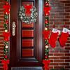 KIMOBER 12PCS Red Christmas Bows,Small PVC Velvet Christmas Wreath Bows for Xmas Tree Garland Party Decoration(6.3 x 5.5 Inches) view 4