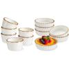 6 oz Ramekins & 4 oz Shallow Creme Brulee Ramekins - Set of 12 Ceramic Dishes for Baking, Cooking, Serving & More view 1