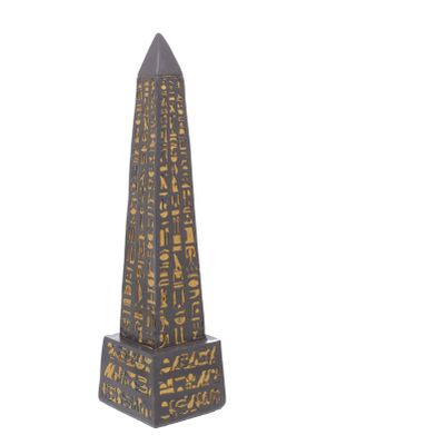 FOMIYES Egyptian Obelisk Egyptian Decorations Egypt Obelisk Golden Obelisk Ancient Egypt Statue Egyptian Figurines Collectible Chinese Decorations Monument Ornament Oracle Resin Desktop