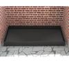 Flehomo Adjustable Fireplace Tray, Expandable Ash Pan for Ash Collection, Galvanized Steel Ember Holder Fireplace Pan with Powder Coating, Nuts and Bolts Included, Black, Rectangle view 1