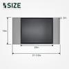 Flehomo Adjustable Fireplace Tray, Expandable Ash Pan for Ash Collection, Galvanized Steel Ember Holder Fireplace Pan with Powder Coating, Nuts and Bolts Included, Black, Rectangle view 2