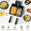 ORALNER Deep Fryer with Basket, Electric Deep Fryer w/View Window, 3 Frying Baskets, Cool Touch Handle, 21-Cup/5.3Qt Oil Fryer w/Timer, Adjustable Temperature, Home Deep Fat Fryers, Silver (5.3 QT) view 3
