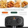 ORALNER Deep Fryer with Basket, Electric Deep Fryer w/View Window, 3 Frying Baskets, Cool Touch Handle, 21-Cup/5.3Qt Oil Fryer w/Timer, Adjustable Temperature, Home Deep Fat Fryers, Silver (5.3 QT) view 4