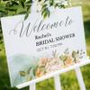 Custom Bridal Shower Sign with Stand, Personalized Bridal Shower Welcome Yard Sign for Indoor and Outdoor Use, 24" W x 18"H (Bridal Shower Design B) view 1