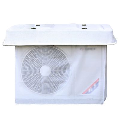 Outdoor Air Conditioner Outer Cover, Plastic Air Conditioner Outer Unit Rain Cover Heavy Duty PVC Cover for Home 1/1.5/2/3P Easy to Install MAHFEI (Color : White-B, Size : 95x43cm)