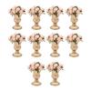 10Pcs Wedding Flower Vase Tabletop Flower Stand 16cm Gold Floor Vases Metal Wedding Centerpiece Stand Display Rack Table Decoration Pillar for Lawn Wedding Hotel Ceremony Banquet Hall Decor view 1
