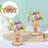 10Pcs Wedding Flower Vase Tabletop Flower Stand 16cm Gold Floor Vases Metal Wedding Centerpiece Stand Display Rack Table Decoration Pillar for Lawn Wedding Hotel Ceremony Banquet Hall Decor view 2