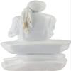 Stone Sai Baba Murti Marble Idol Statue for Pooja - 8 Inch Large Big Size, White view 3