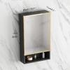 Wall Mount Bathroom Mirror Cabinet Medicine Cabinet Hanging Cabinet with Mirror Door Bathroom Wall Mirror Cabinet 15.7 * 23.5 INCH Black/White/Gray Aluminum Alloy view 2