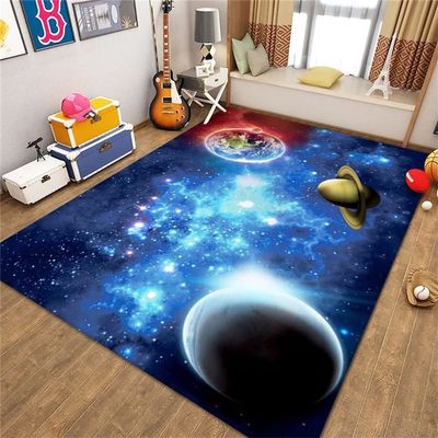Extra Large Solar System Planets Area Rugs for Living Room Galaxy Starry Sky Kids Boys Bedroom Carpets 5x8 Feet Modern Home Decor Washable Floor Mats