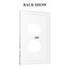 Electrical Duplex Outlet Cover Wildflower Botanical Decorative 1 Gang Device Receptacle Plug Wall Plate White Black Floral Flower Plant Herbs Sage Leaves Decorative Bathroom Accessories Decor view 4