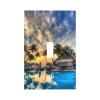 Sea Beach Seascape 1 Gang Light Switch Plate Decorative Single Toggle Wall Plate Cover Electrical Switchplate Faceplate for Bathroom Bedroom Room Decorate 5" x 3 Jumbo Size view 1