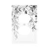 Black and White Eucalyptus Grey Leaves 1 Gang Electrical Outlet Covers Decorative Single Receptacale Device Plug Socket Wall Plate Botanical Nature Plant with Floral Bedroom Bathroom Decoration view 1