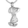SHEIL Pet Ashes Into Jewellery- Dog Cremation Jewelry Inlay White/Black/Pink Crystal Memorial Urn Pendant Keepsake Necklace,1 view 1