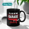 Yanria I'll Be In The Garage Mug, Mechanic Mug, Personalized Mechinist Mug, Customized Mechanic Mug With Name, Garage Mug, Garage Coffee Mug, Mechanician Cup, Mechanic Ceramic Black Mugs 11oz 15oz view 4