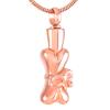 SHEIL Bowknot Dog Bone Stainless Steel Memorial Ashes Pendant Hold Pet Ashes Keepsake Cremation Urn Necklace for Animal,3 view 1