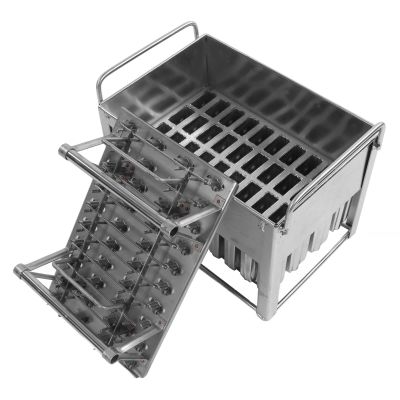 40Pcs Stainless Steel , Multi Function Machine Commercial Ice Ice Cream Maker with Lid, Detachable and Refillable Stick Holder for Home
