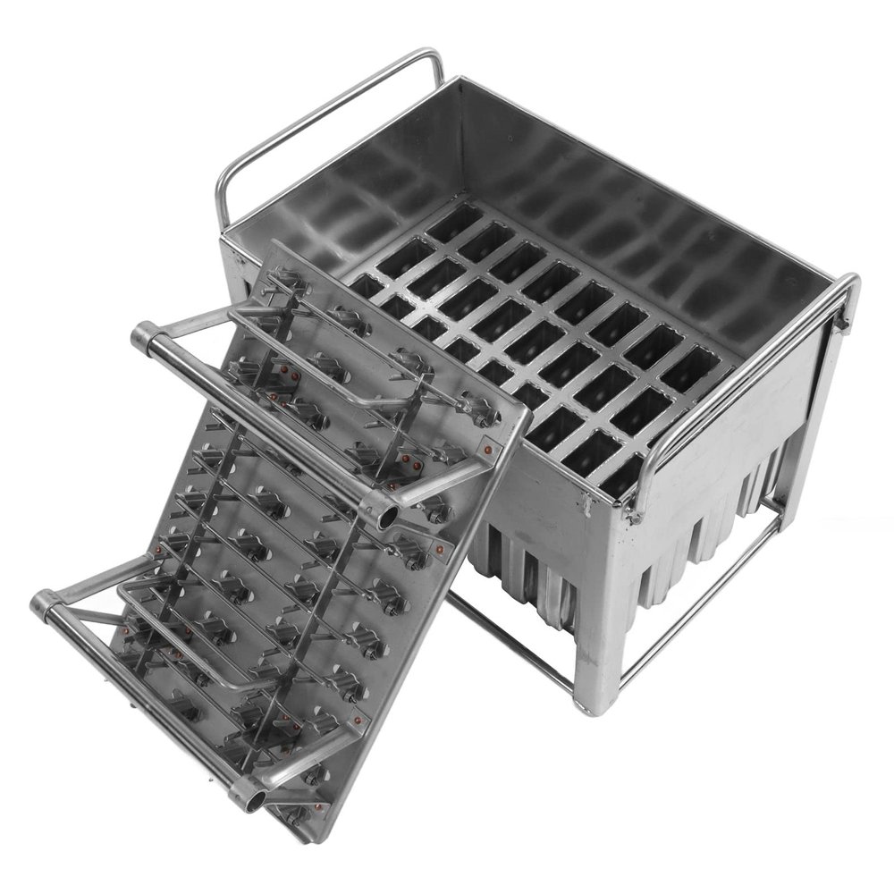 40Pcs Stainless Steel , Multi Function Machine Commercial Ice Ice Cream Maker with Lid, Detachable and Refillable Stick Holder for Home