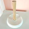 23CM 9inch Stable vertical Tissue rack plastic wrap rack ceramics base Rubberwood Solid wood support Kitchen roll paper storage rack (9) view 3