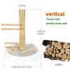 23CM 9inch Stable vertical Tissue rack plastic wrap rack ceramics base Rubberwood Solid wood support Kitchen roll paper storage rack (9) view 4