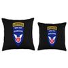 11th Airborne Division Patch & Ranger Tab - Arctic Angels Throw Pillow view 3