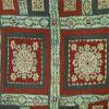 Exotic India Rust Kantha Bedcover with Multicolor Floral Applique Patches from Jodhpur - Pure Cotton view 3