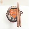 Exotic India 11" Traditional Indian Nagada Drum | Handmade - Wood view 1