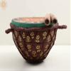 Exotic India 11" Traditional Indian Nagada Drum | Handmade - Wood view 2
